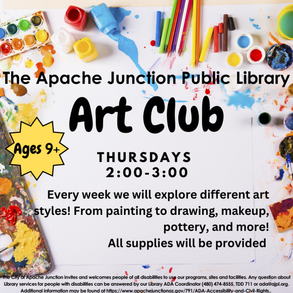 Image for event: Kid's Art Club